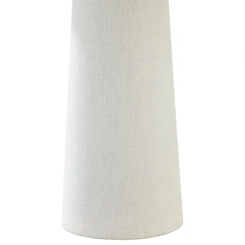 Lauren Liess - Chanterelle Linen Table Lamp - White - Brown