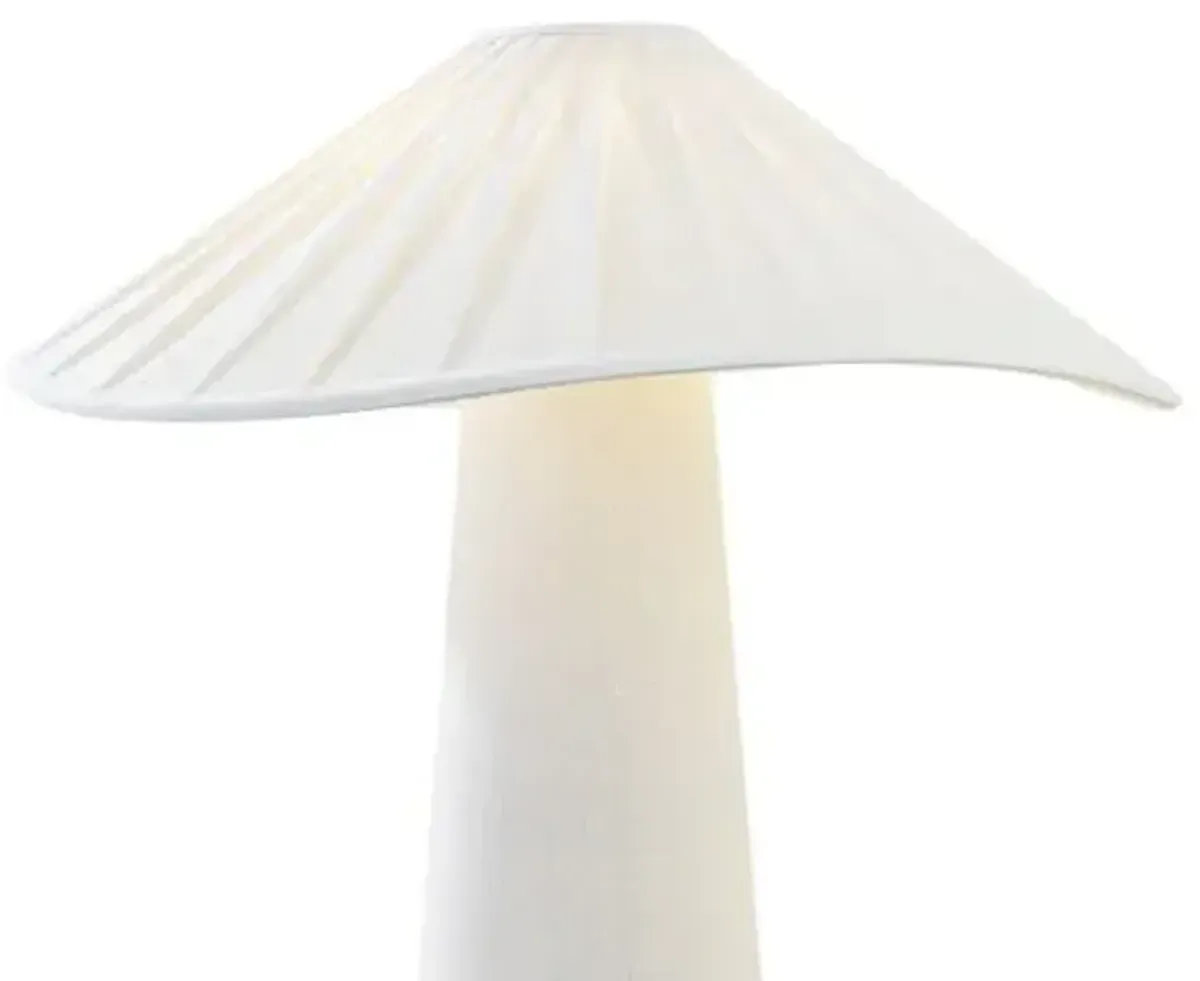 Lauren Liess - Chanterelle Linen Table Lamp - White - Brown