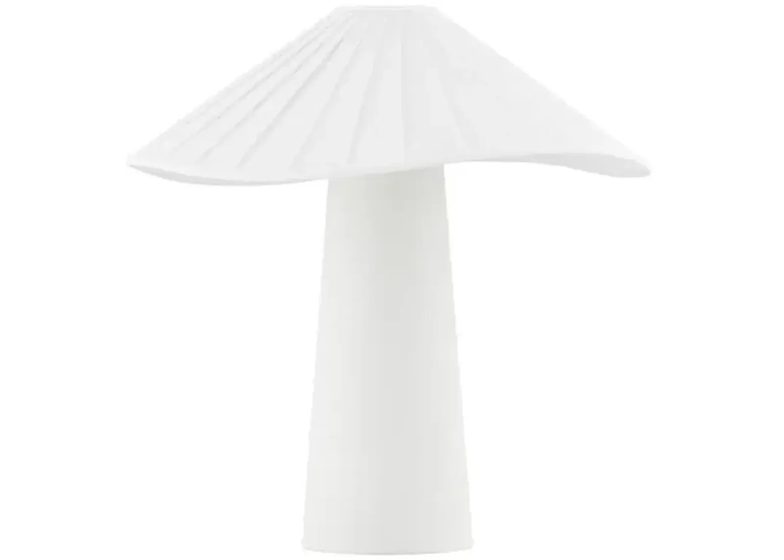 Lauren Liess - Chanterelle Linen Table Lamp - White - Brown