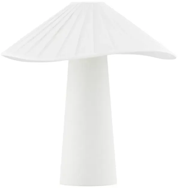 Lauren Liess - Chanterelle Linen Table Lamp - White - Brown