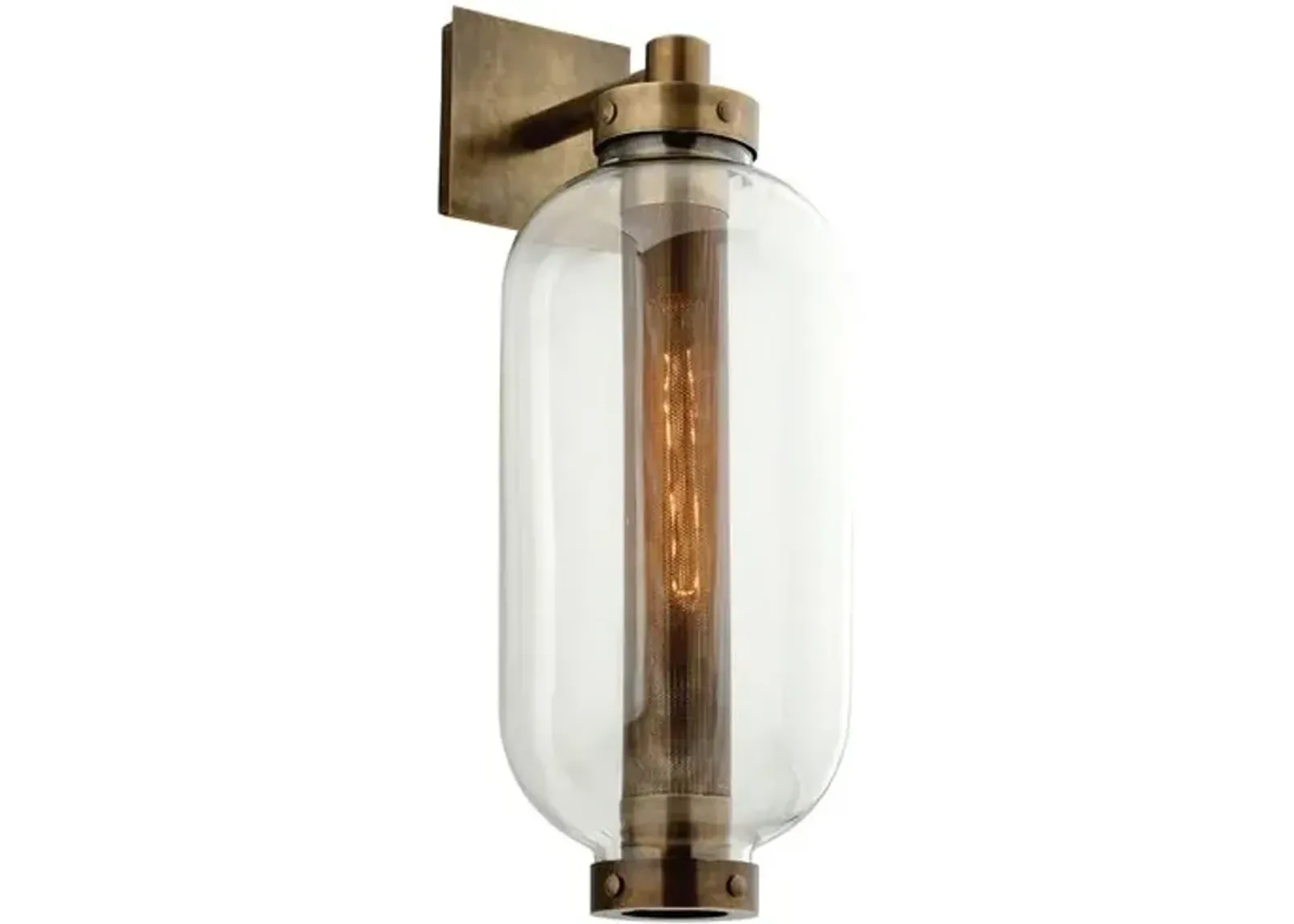 Archer Outdoor Wall Sconce - Patina Brass - Gold