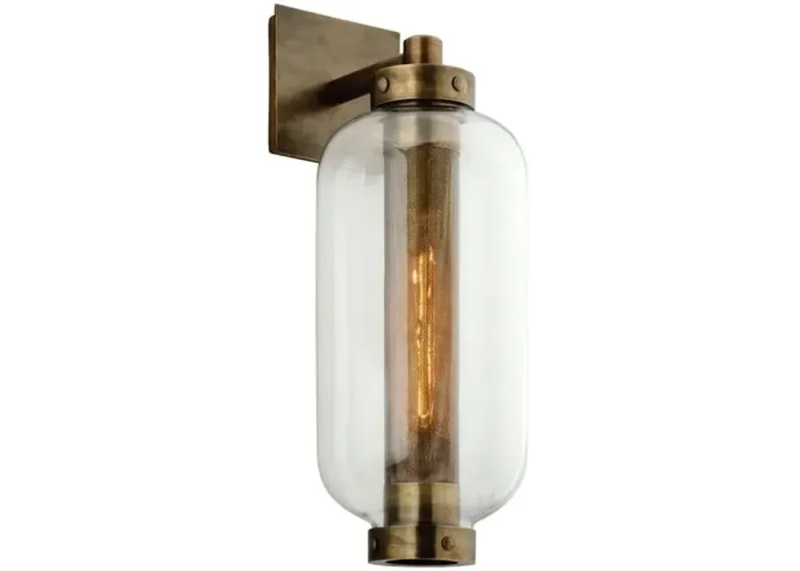 Archer Outdoor Wall Sconce - Patina Brass - Gold