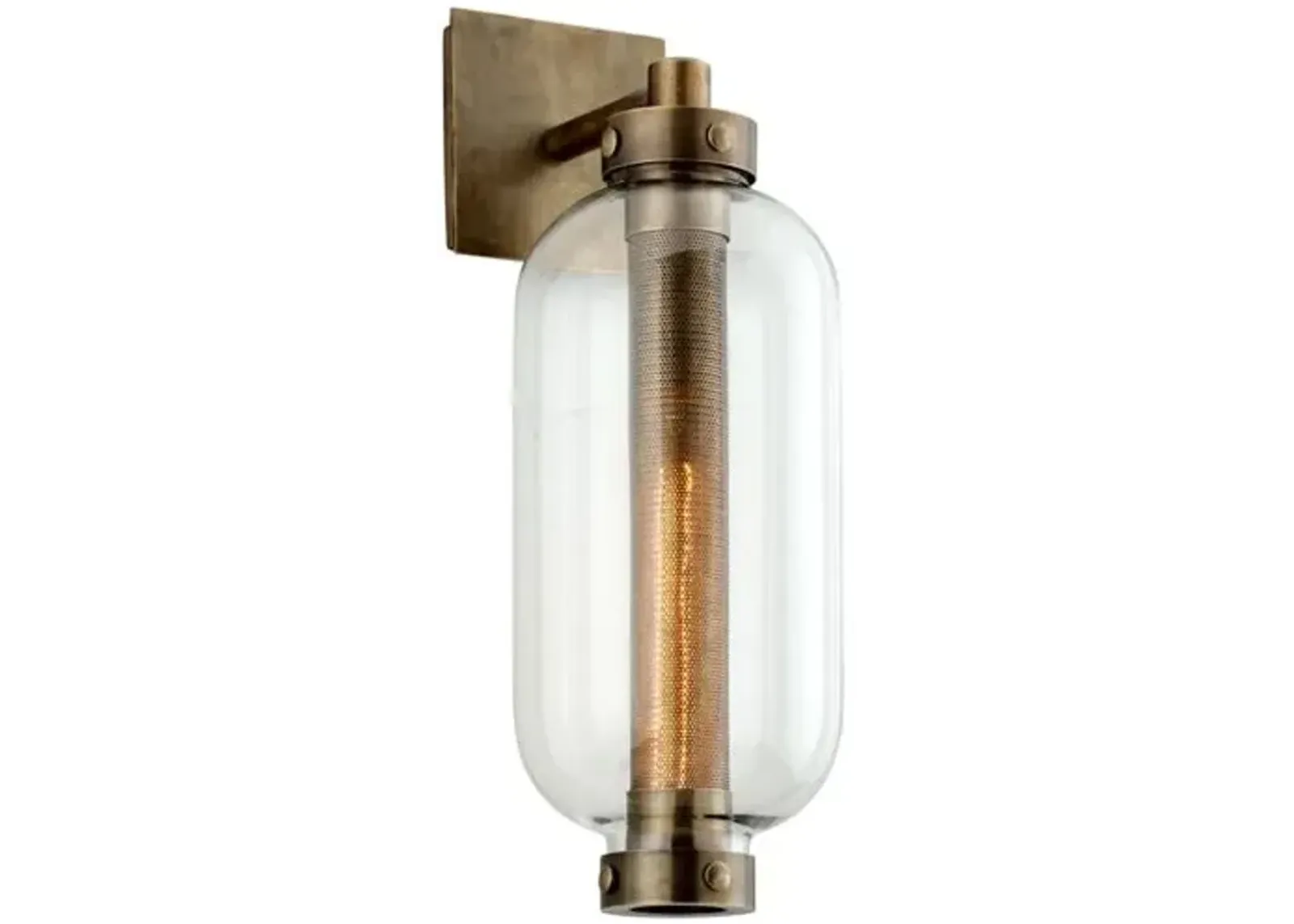 Archer Outdoor Wall Sconce - Patina Brass - Gold