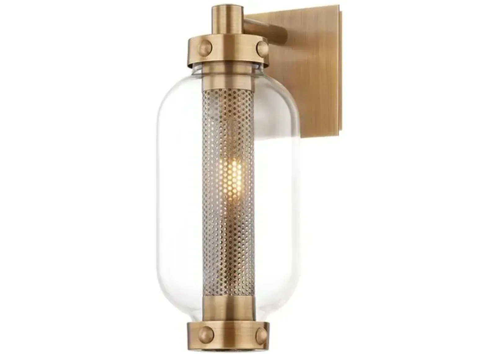 Archer Outdoor Wall Sconce - Patina Brass - Gold