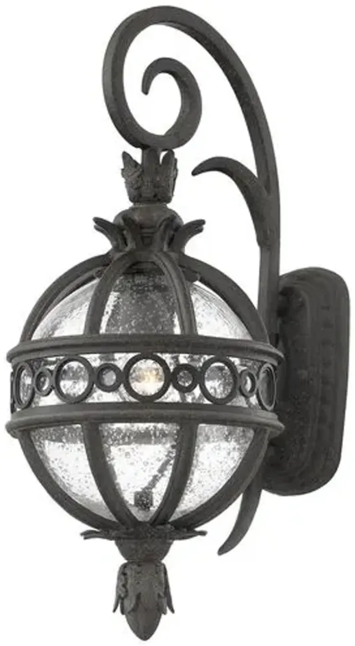 Cora Globe Outdoor Wall Sconce - French Iron - Black