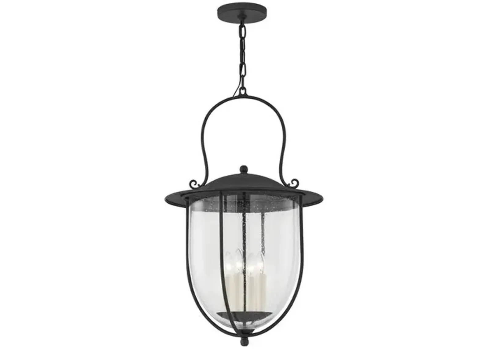 Monterey County Outdoor Pendant - French Iron - Black