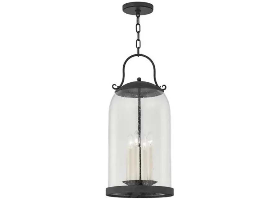 Napa County Outdoor Pendant - French Iron - Black