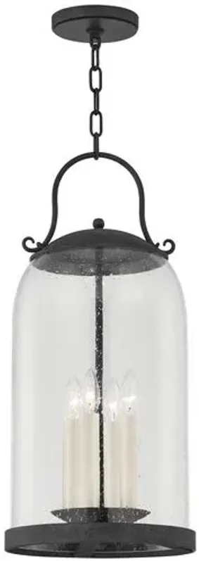 Napa County Outdoor Pendant - French Iron - Black