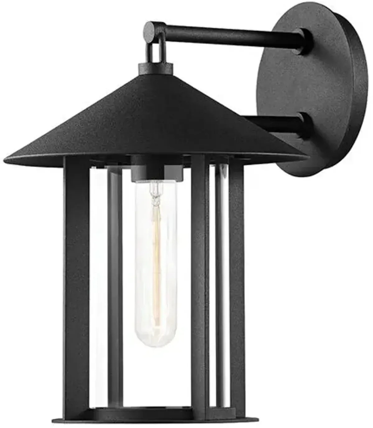 Longo Outdoor Wall Sconce - Textured Black