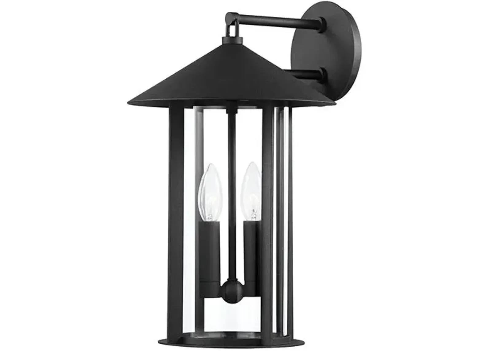 Longo Outdoor Wall Sconce - Textured Black