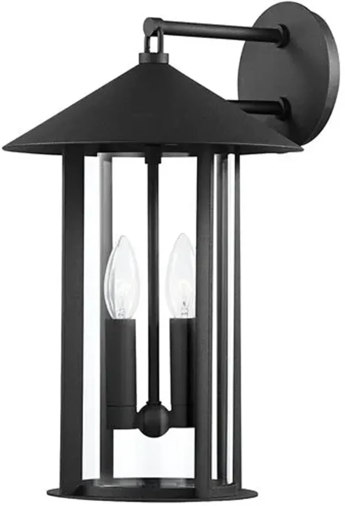 Longo Outdoor Wall Sconce - Textured Black