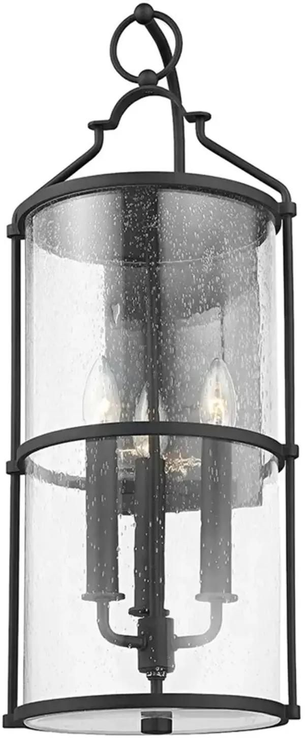 Baker Outdoor Wall Sconce, Textured Black