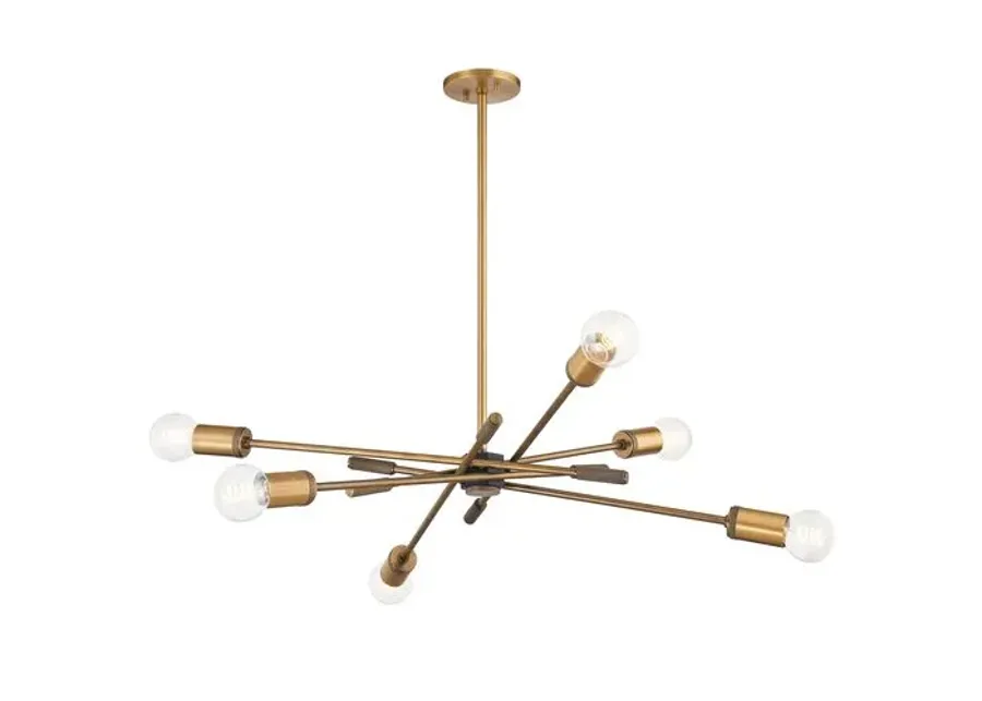 Carson Chandelier - Patina Brass - Gold