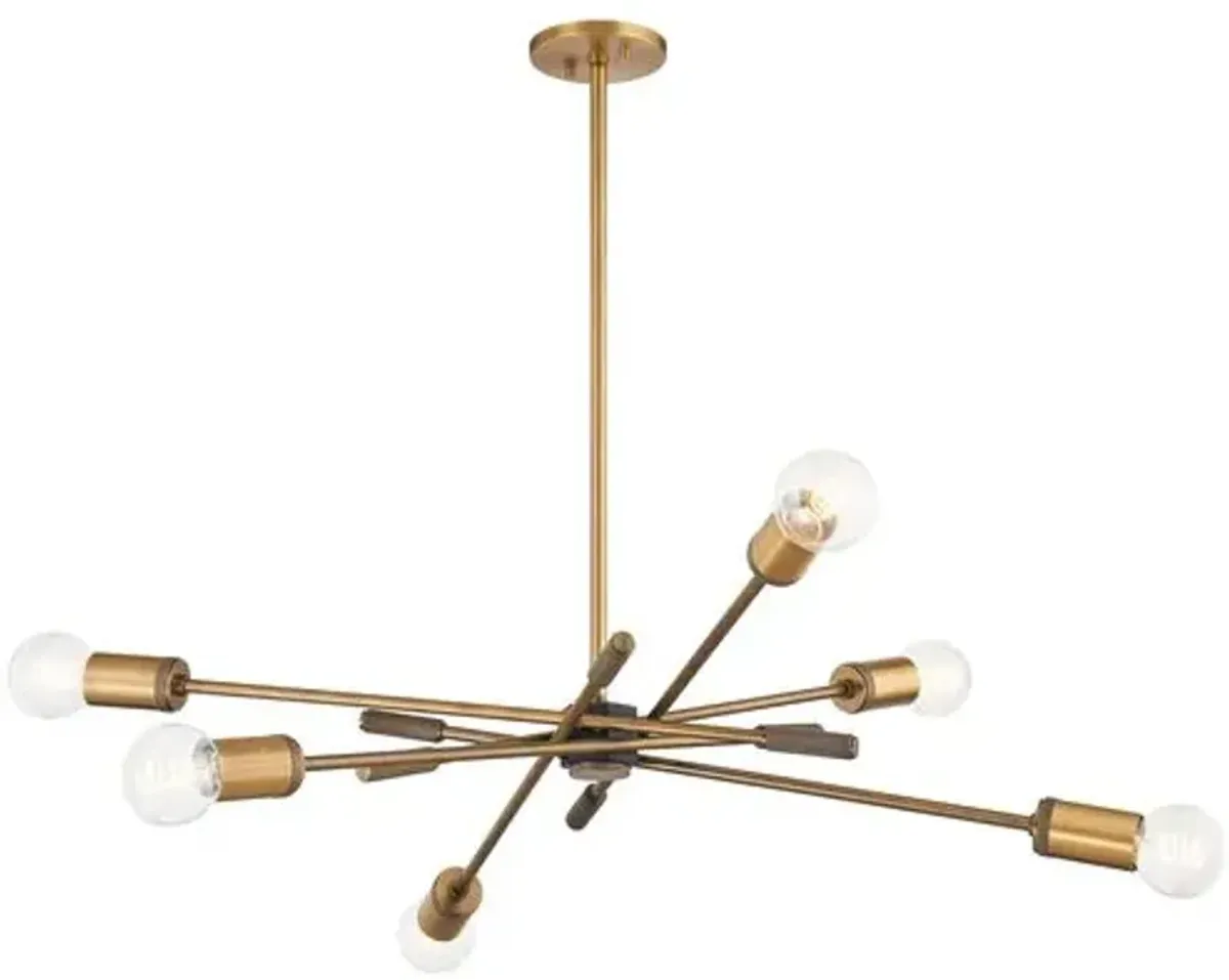 Carson Chandelier - Patina Brass - Gold