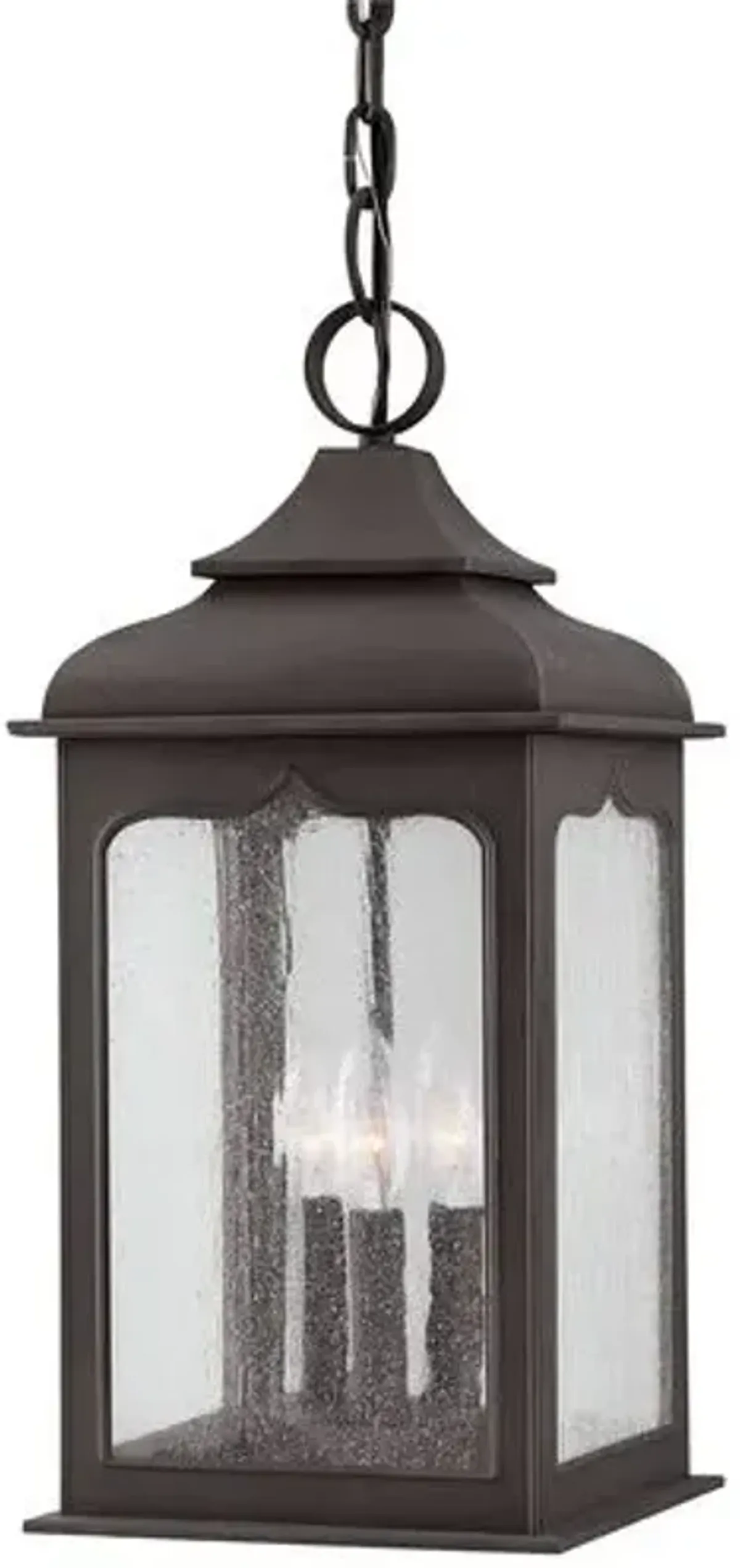 Hadley Outdoor Lantern - Textured Bronze - Black