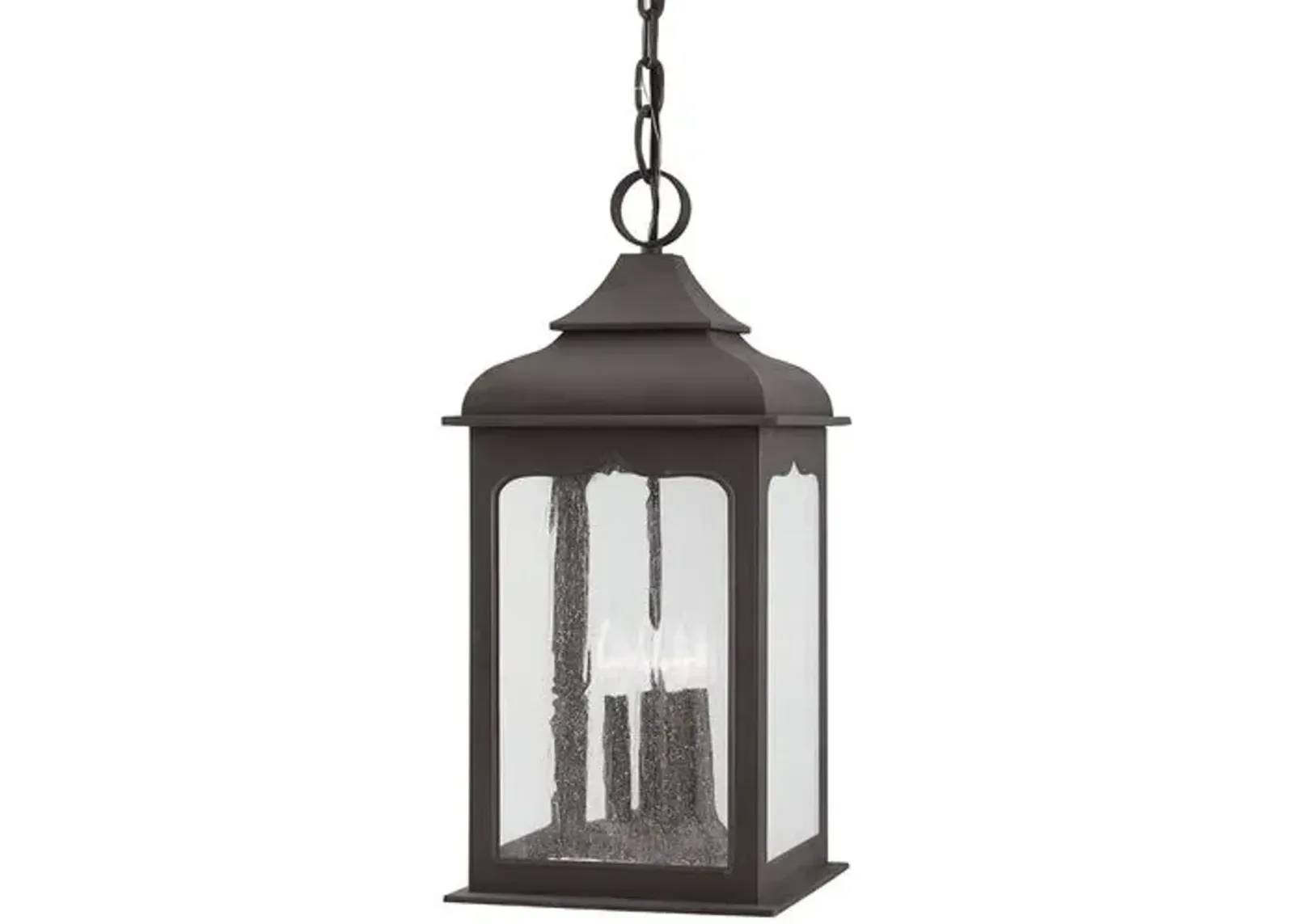 Hadley Outdoor Lantern - Textured Bronze - Black