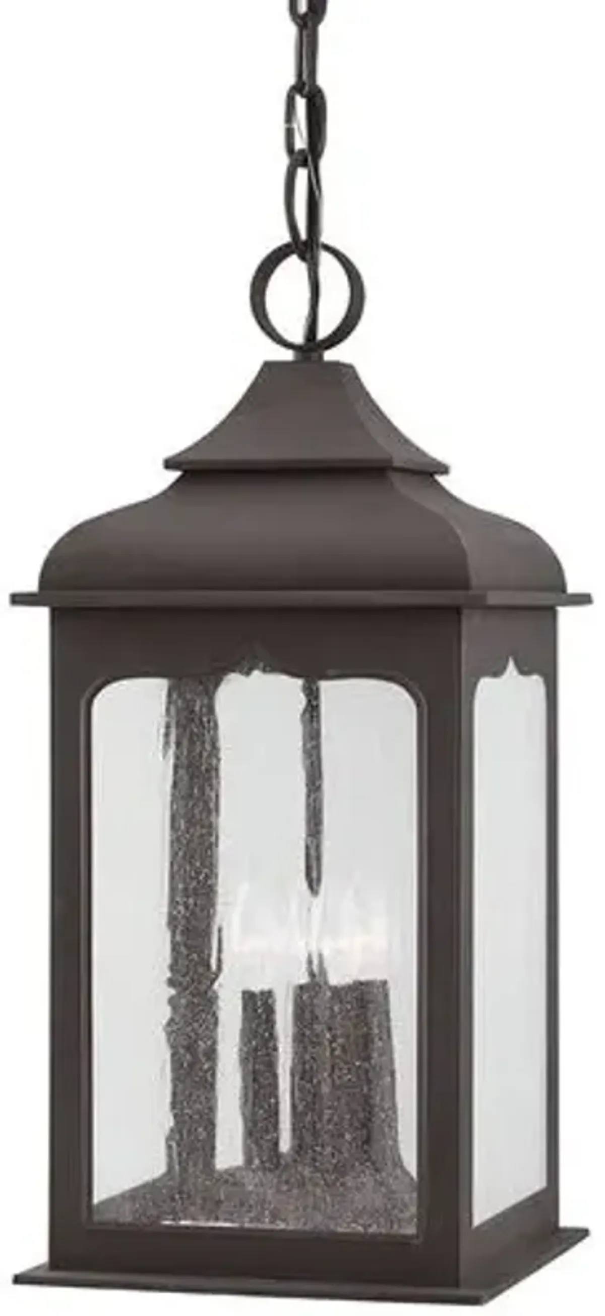 Hadley Outdoor Lantern - Textured Bronze - Black