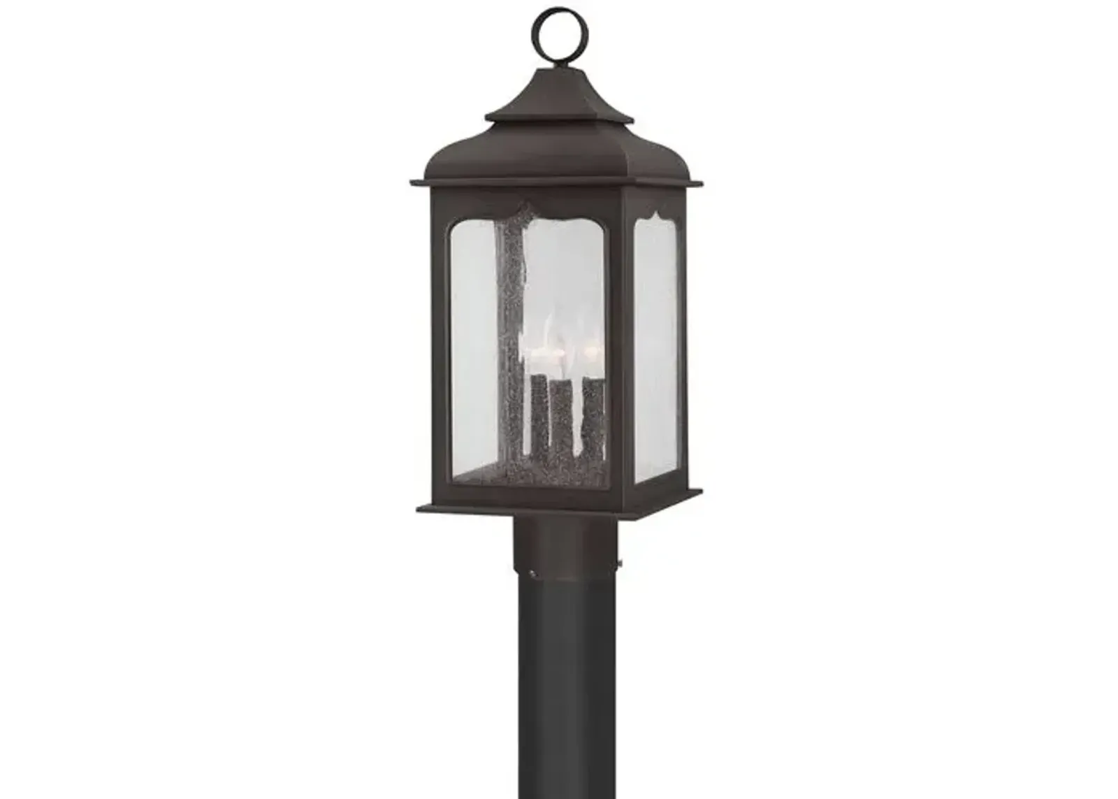 Hadley Outdoor Post Light - Textured Bronze - Black