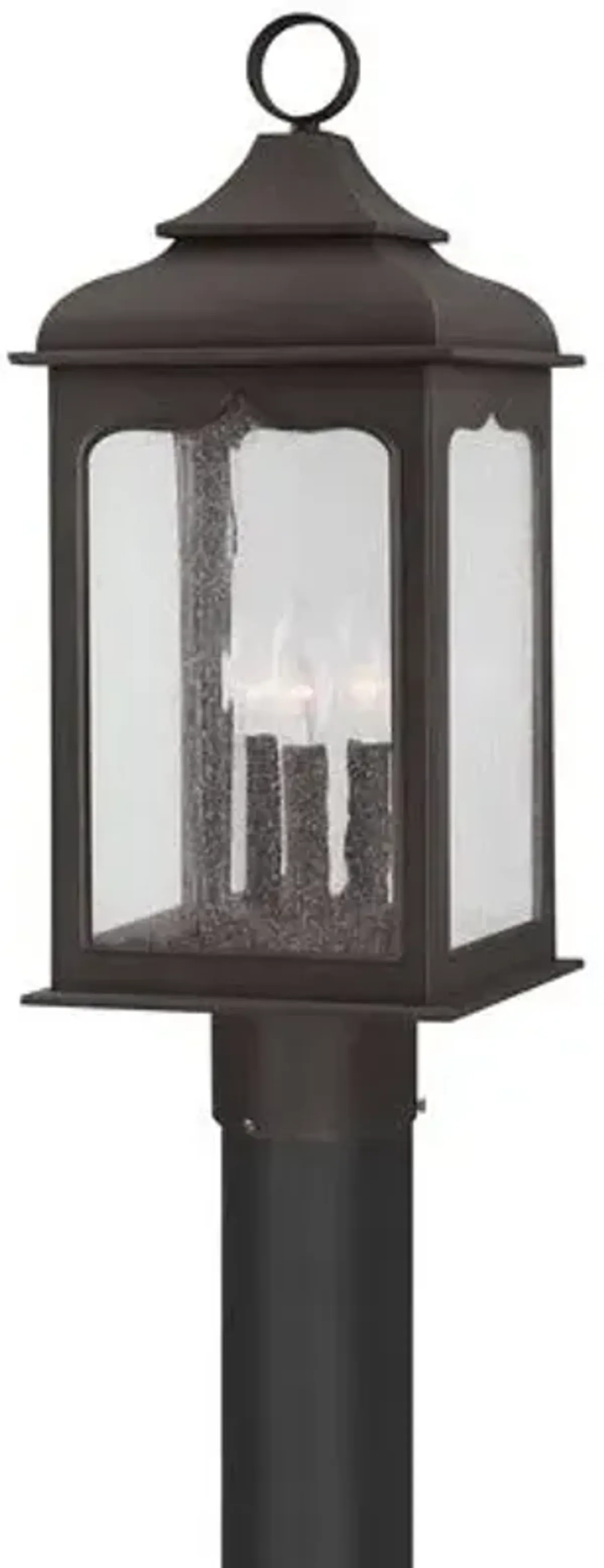 Hadley Outdoor Post Light - Textured Bronze - Black