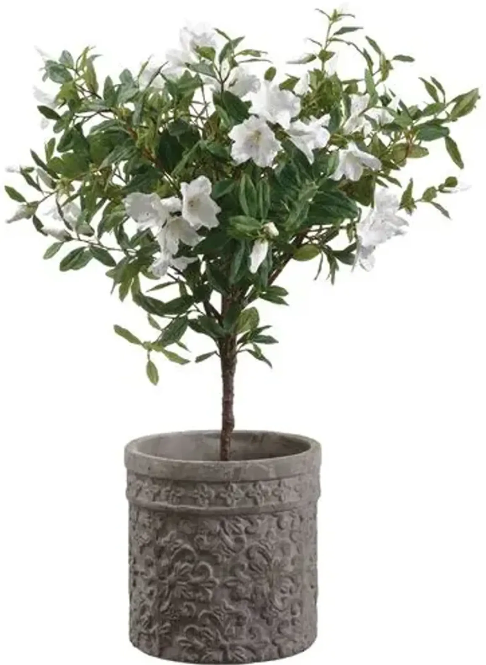 Azalea in Planter - Faux - Green - 37"