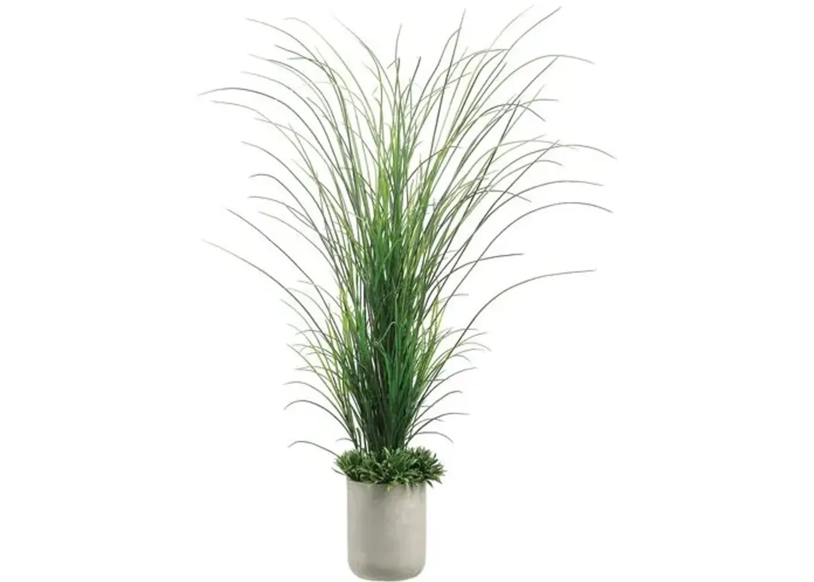 70" Tall Grass with Rye Grass in Fiber Cement Planter - Faux - Green - 70Hx19.5Lx16.3W in