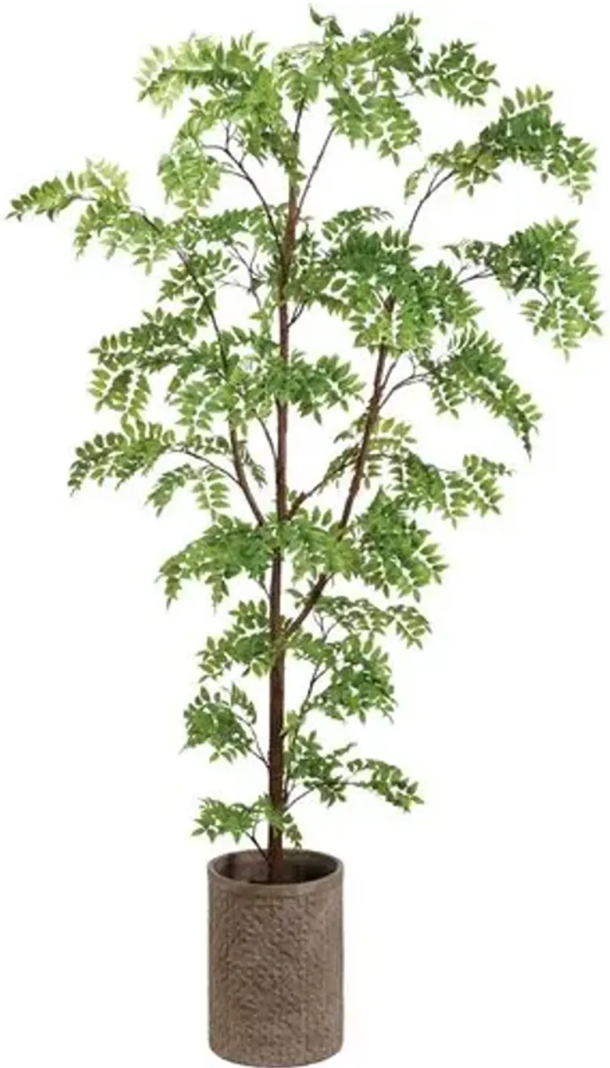 94" Wisteria Tree in Fiber Cement Planter - Faux - Green - 94Hx19.5Lx16.25W in