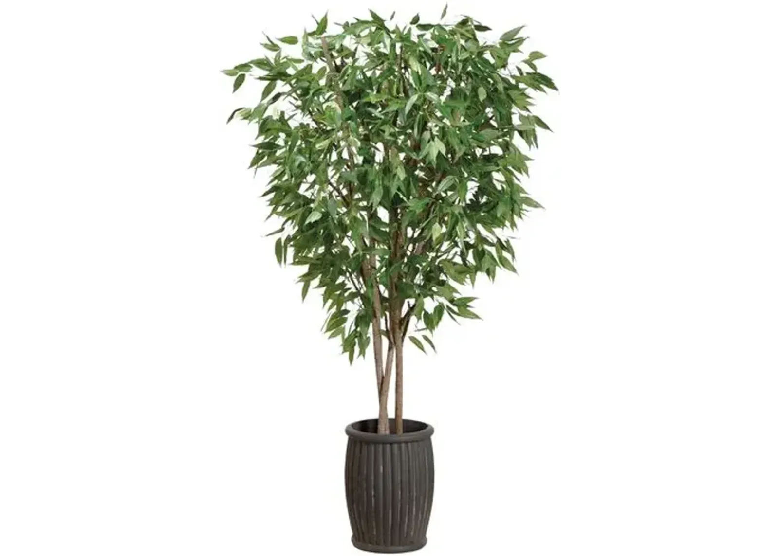 9' Eucalyptus Tree in Cement Planter - Faux - Green - 108Hx100Lx40W in