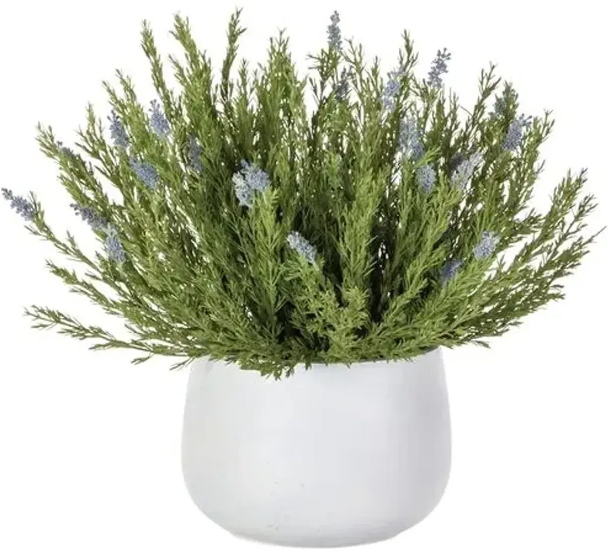 25" Wild Lavender in Cement Pot - Faux - Purple