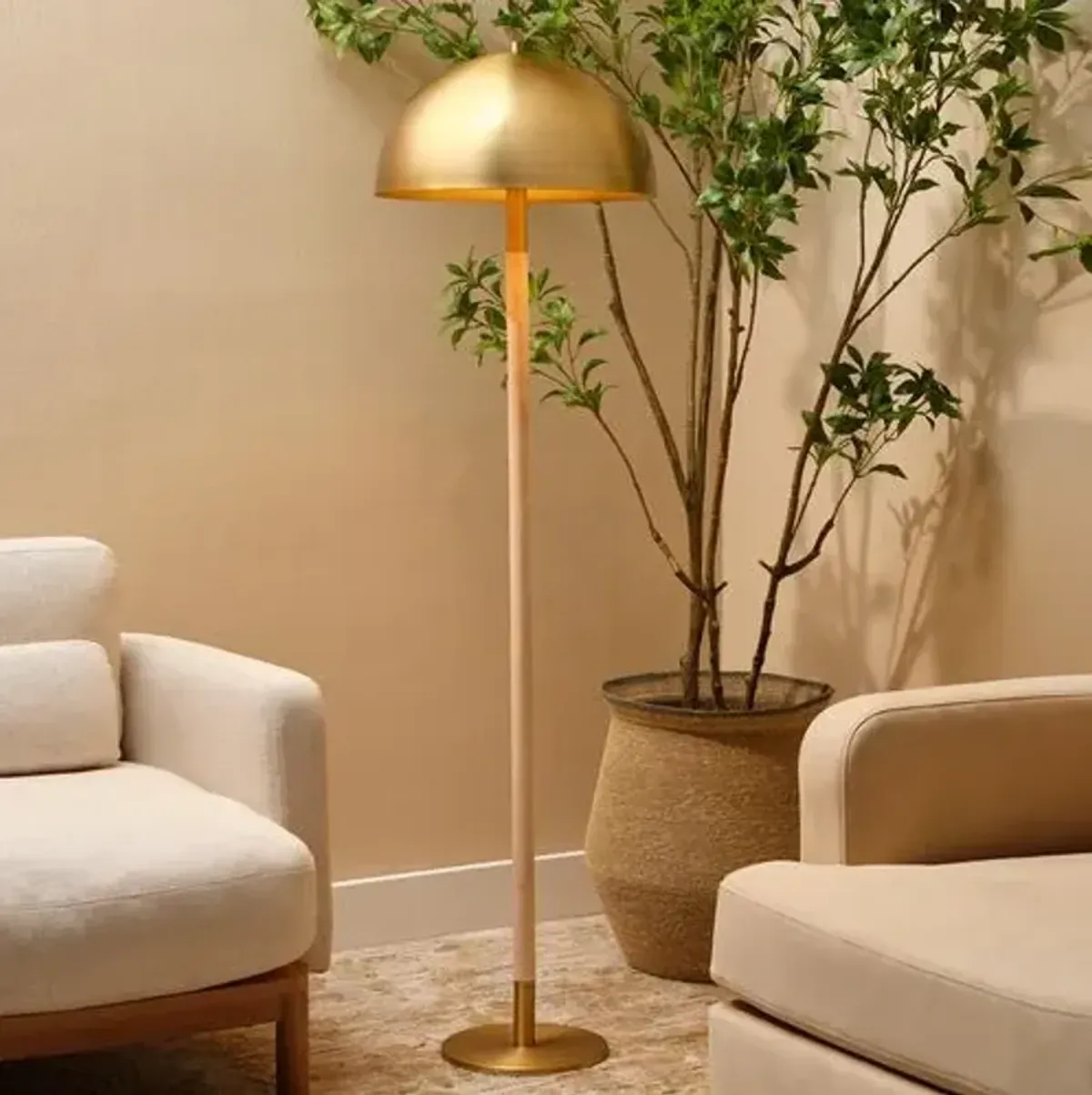 Merlin Floor Lamp - Brass - Jamie Young Co.