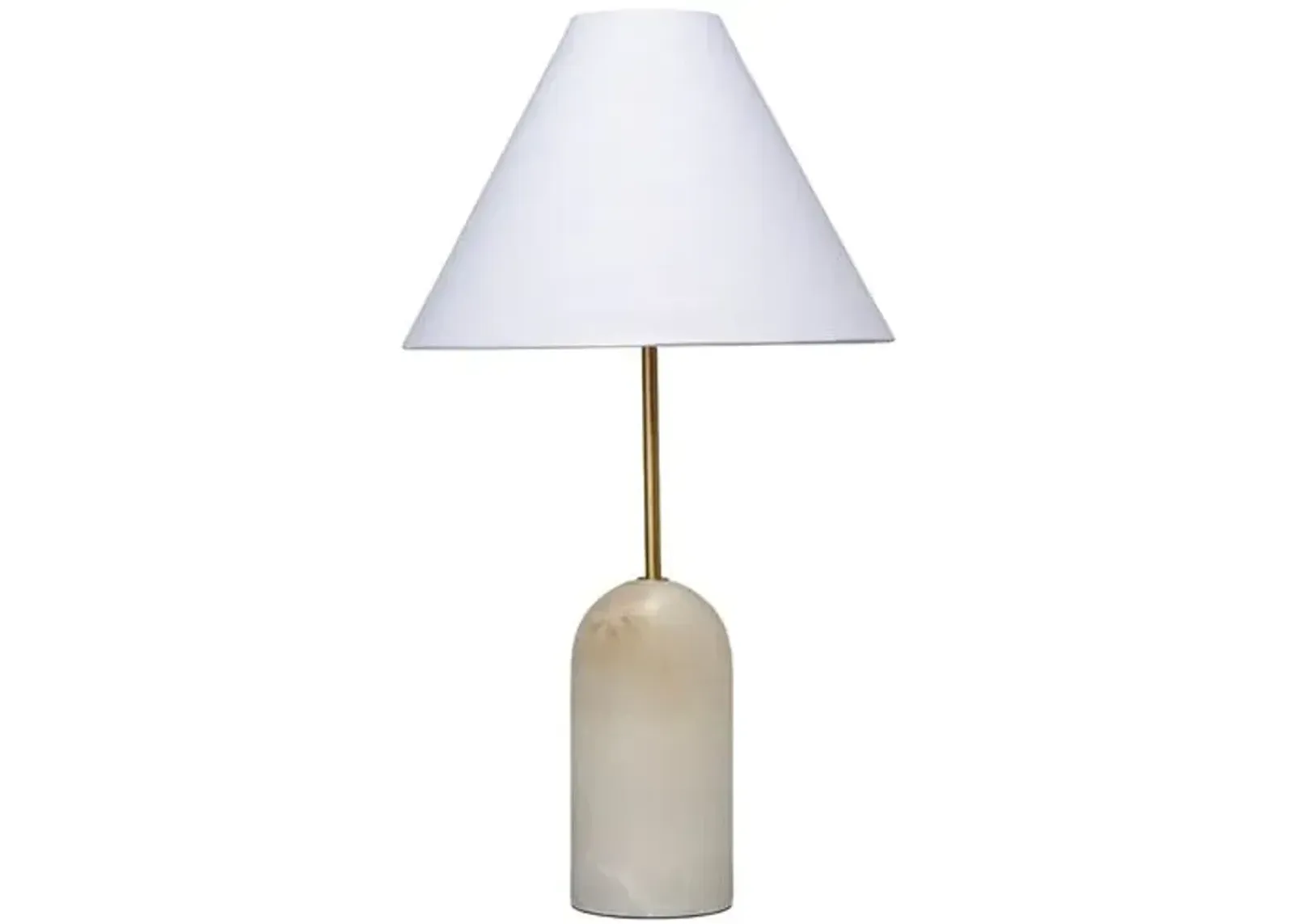 Holt Table Lamp - Natural Travertine - Jamie Young Co. - Ivory