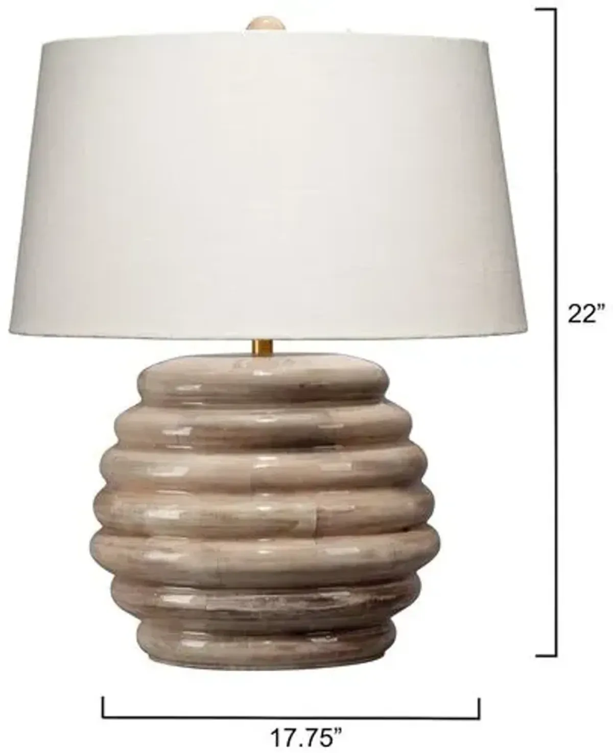 Soroban Table Lamp - Natural - Jamie Young Co. - Brown