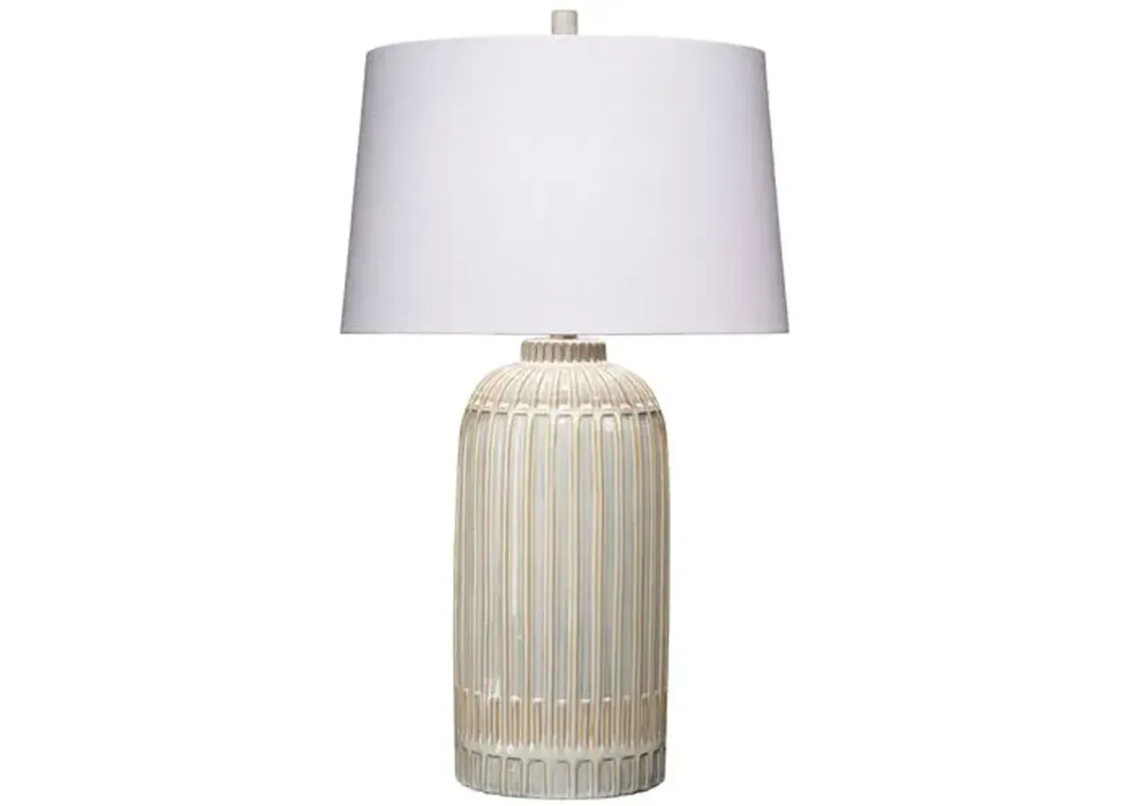 Aligned Ceramic Table Lamp - White/Blue - Jamie Young Co.