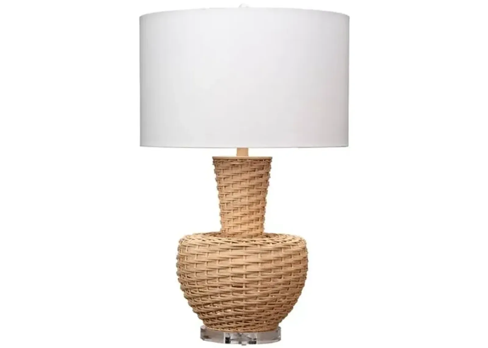 Portobello Rattan Table Lamp - Natural - Jamie Young Co. - Brown