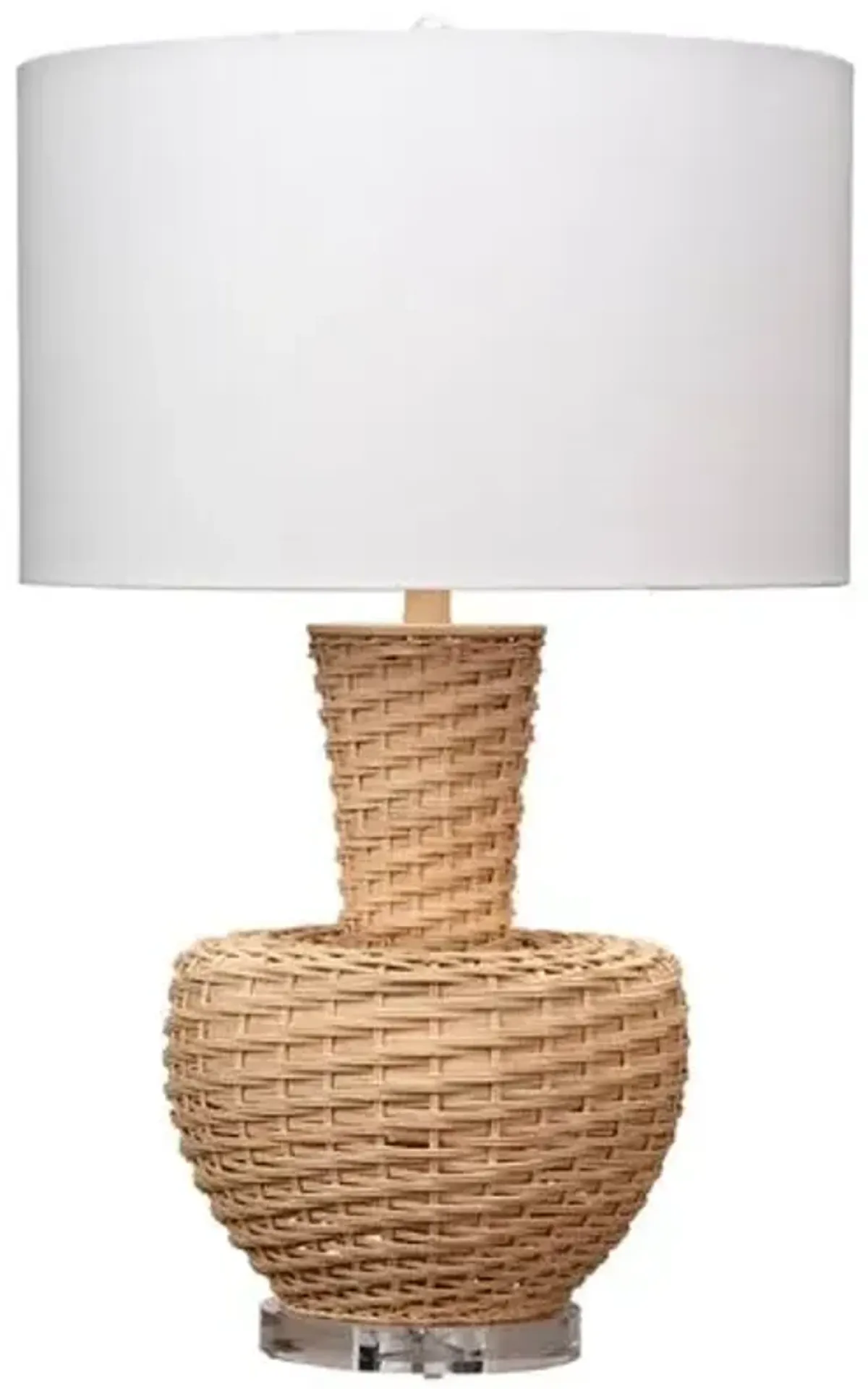 Portobello Rattan Table Lamp - Natural - Jamie Young Co. - Brown