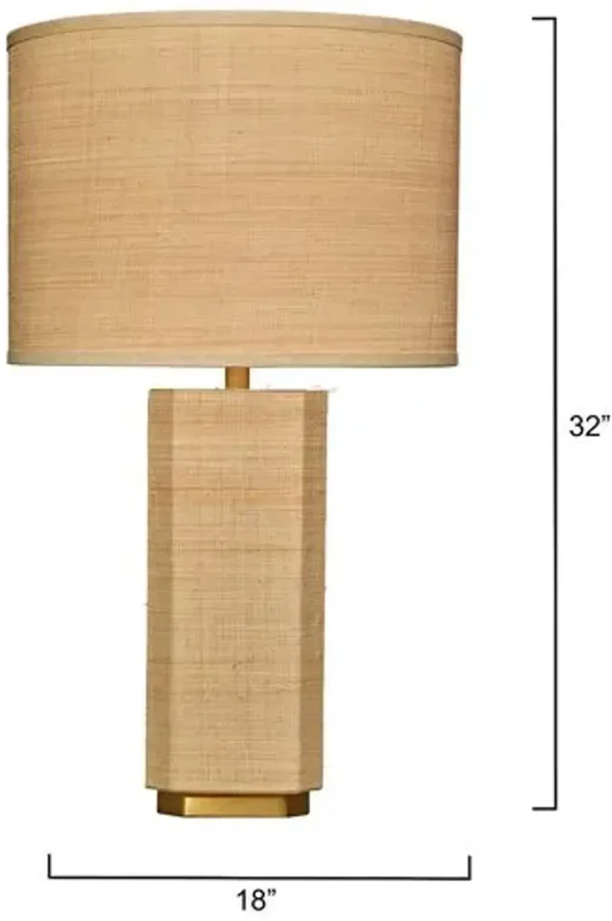 Utopia Raffia Table Lamp - Natural - Jamie Young Co. - Brown