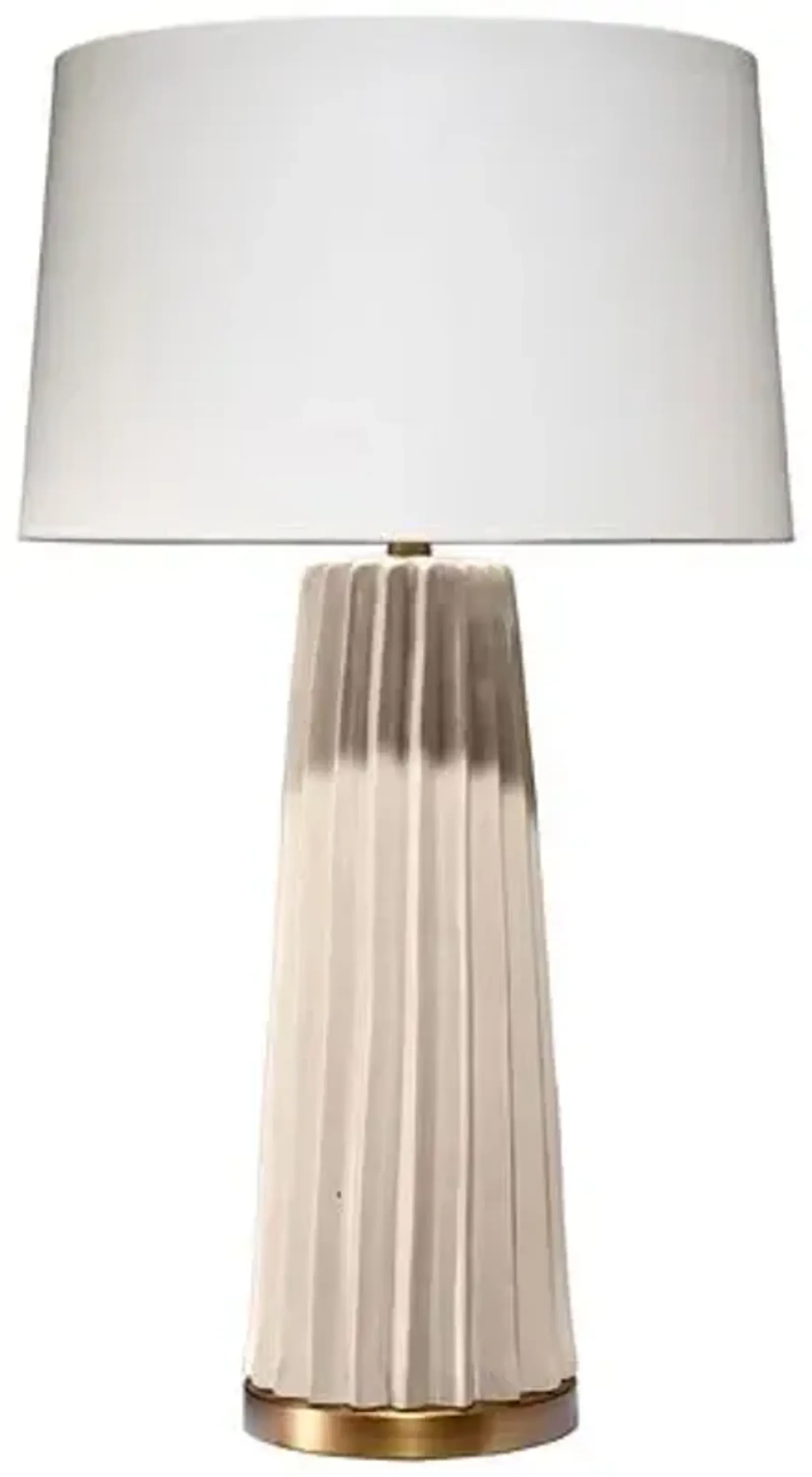 Pleated Table Lamp - Jamie Young Co. - Handcrafted - Ivory