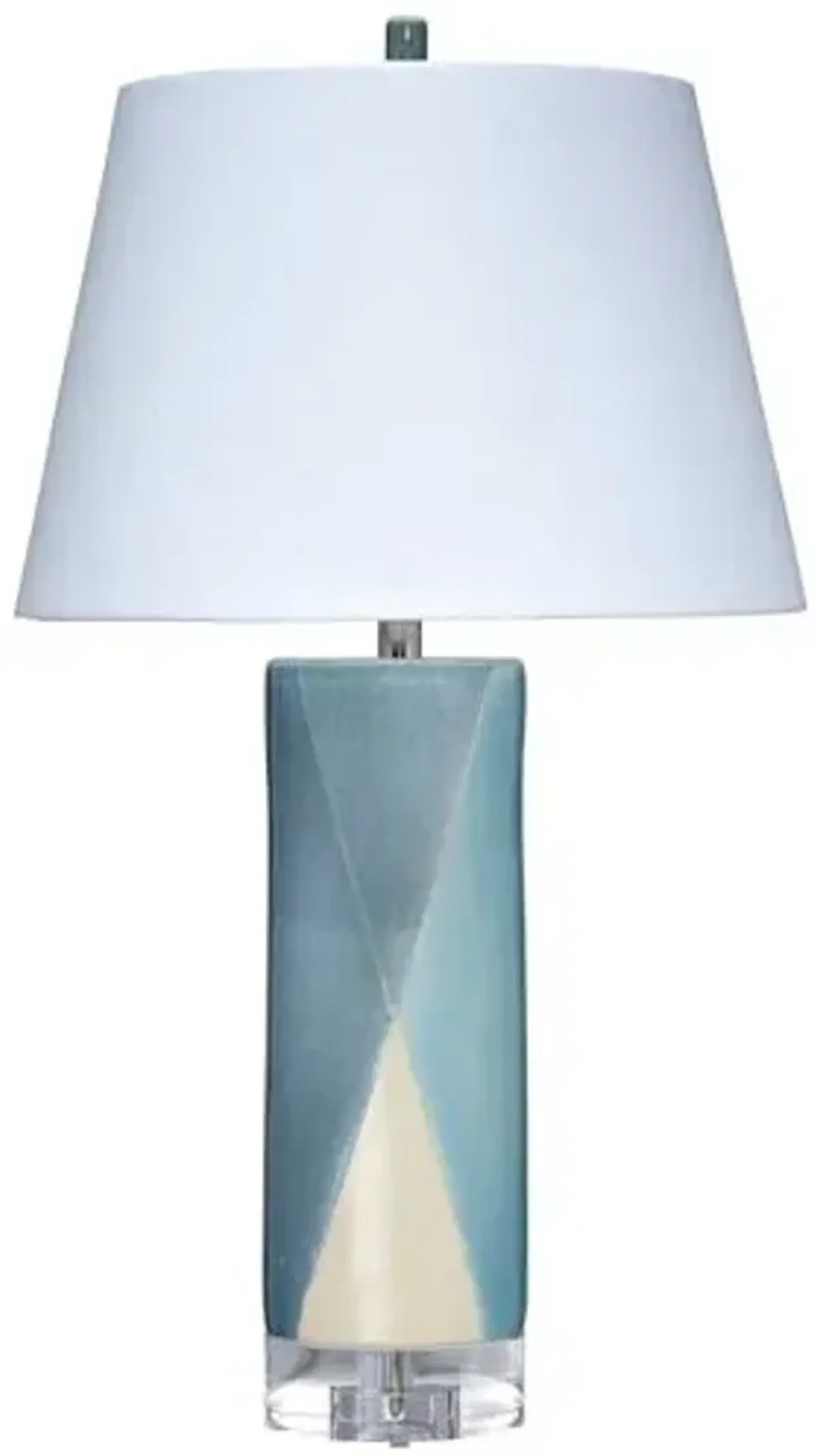 Diamond Table Lamp - Blue/White - Jamie Young Co. - Handcrafted