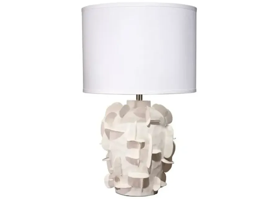 Helios Ceramic Table Lamp - Jamie Young Co. - Handcrafted - White