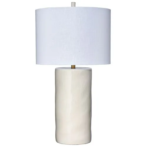 Undertow Ceramic Table Lamp - Jamie Young Co. - Handcrafted - Ivory