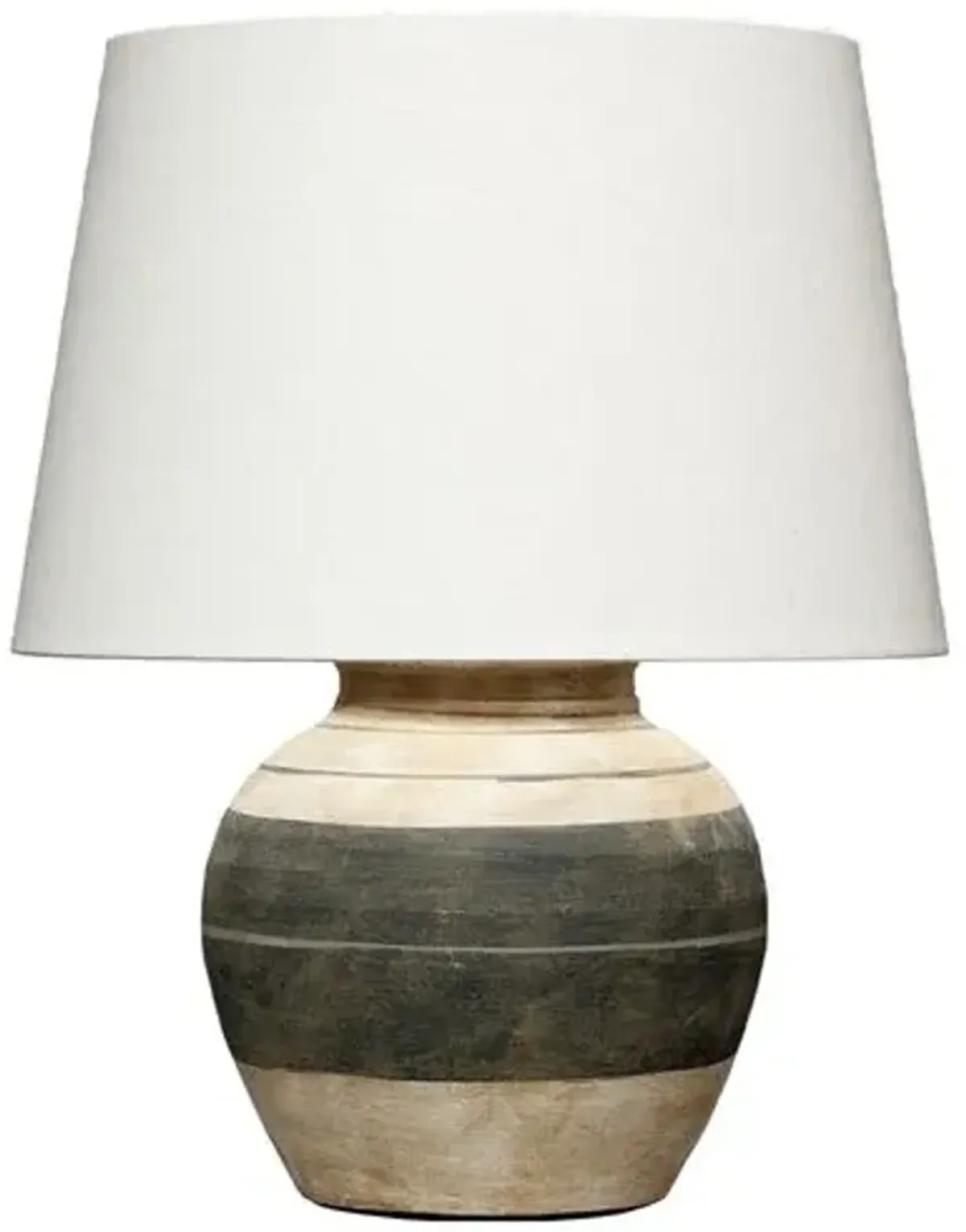 Bernard Table Lamp - Beige/Dark Grey - Jamie Young Co.