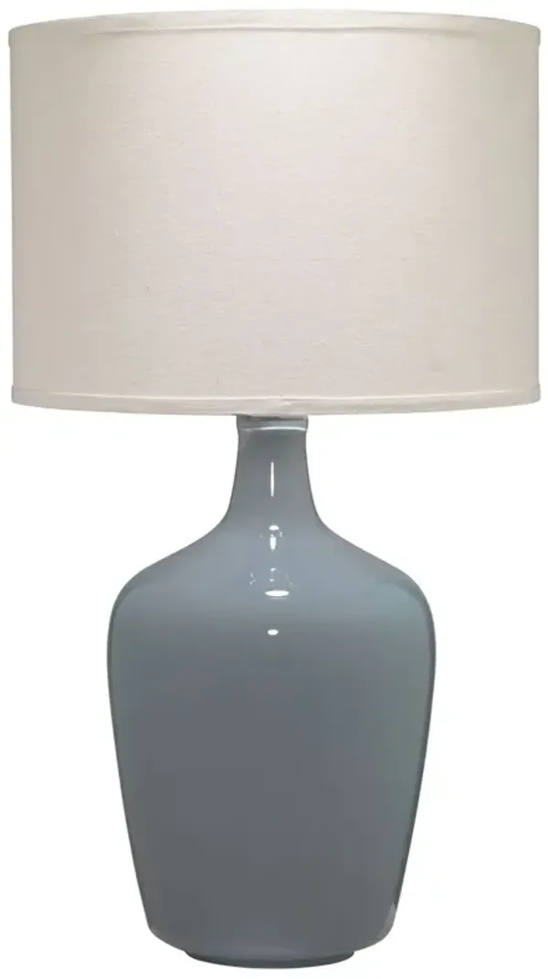 Celeste Plum Jar Glass Table Lamp - Grey - Handcrafted - Gray