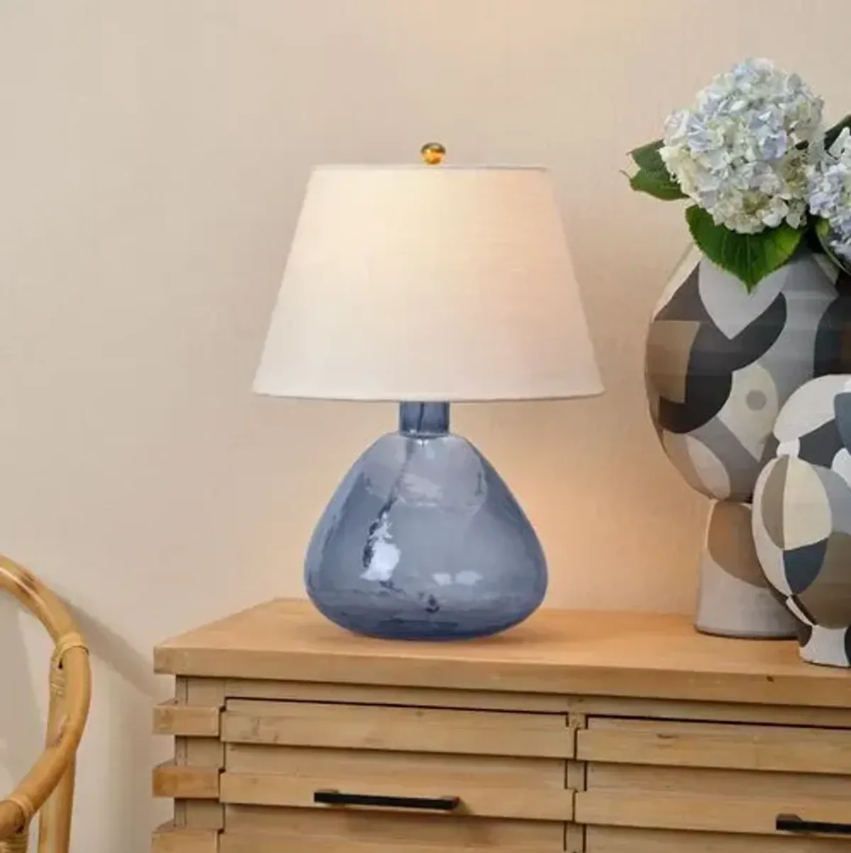 Demi Glass Table Lamp - Jamie Young Co. - Blue