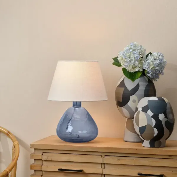 Lyra Glass Table Lamp - Blue