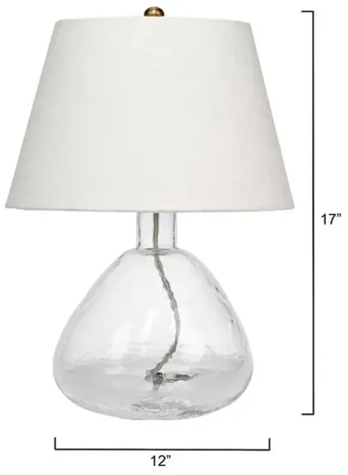 Demi Glass Table Lamp - Jamie Young Co. - Clear