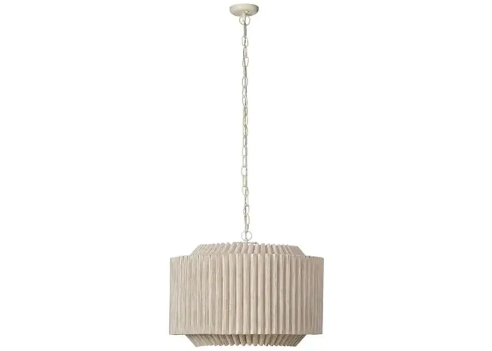 Theory Jute Chandelier - Natural - Jamie Young Co. - Handcrafted - Brown