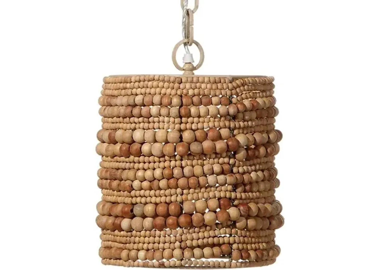 Strand Wood Beaded Pendant - Jamie Young Co. - Brown