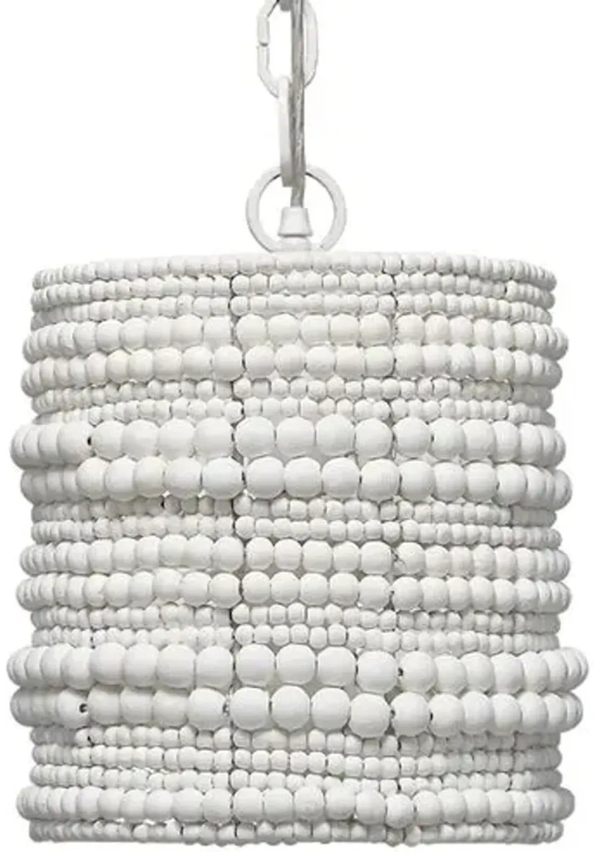 Strand Wood Beaded Pendant - Jamie Young Co. - White