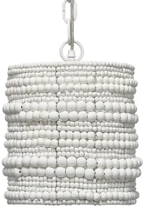 Strand Wood Beaded Pendant - Jamie Young Co. - White