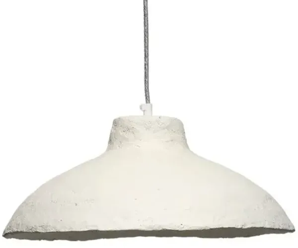 Parchment Paper Mache Pendant - White - Jamie Young Co.