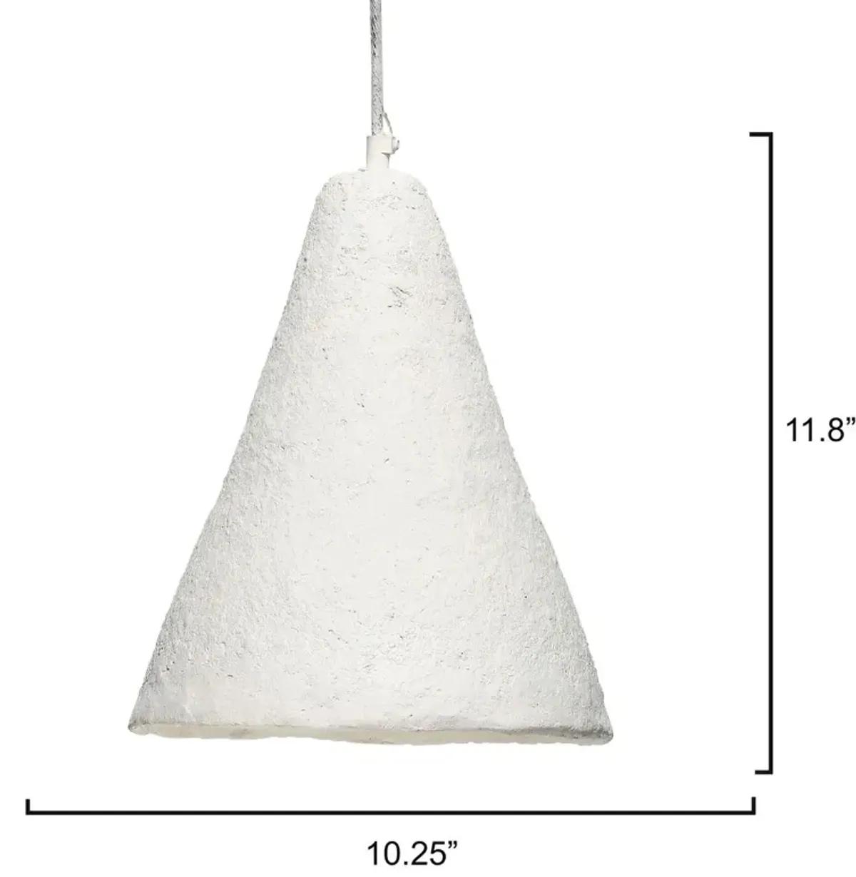 Maren Paper Mache Pendant - White